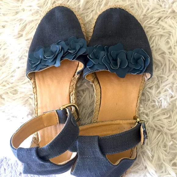 Anthropologie Cape Cod Espadrille Sandals Twee Coastal - Picture 7 of 10